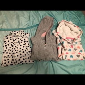 Carters fleece jumpers- baby girls